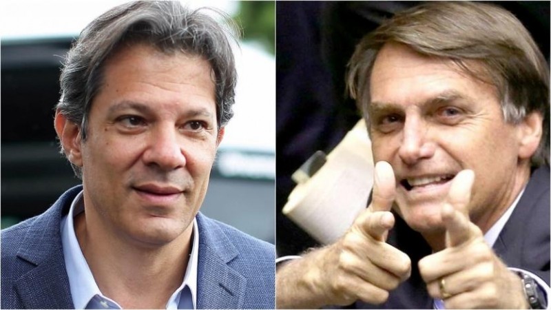 Crecen Bolsonaro y Haddad