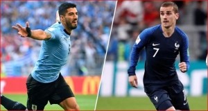 Primer partido de los cuartos de final: Uruguay-Francia a las 11 horas