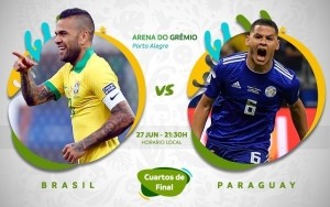 Brasil y Paraguay se miden en el inicio de los cuartos de final