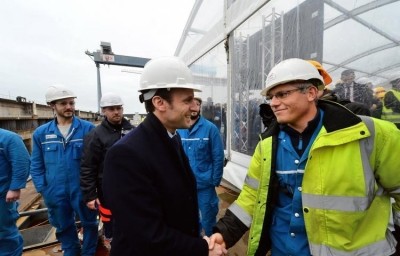 Francia: el presidente liberal Macron nacionaliza un astillero naval