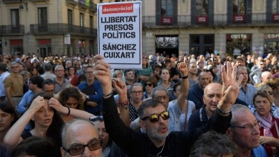 Reclaman libertad para dirigentes catalanes presos