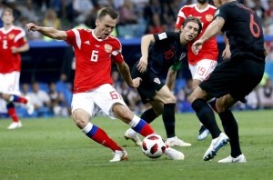 Croacia le ganó a Rusia por penales 4-3 y está en semifinales